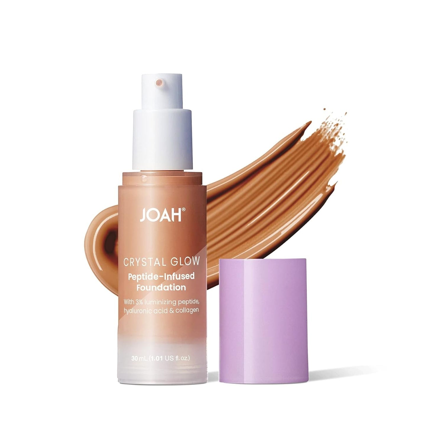 JOAH Crystal Glow Peptide-Infused Foundation, 1.01 Oz, Tan Neutral TN080