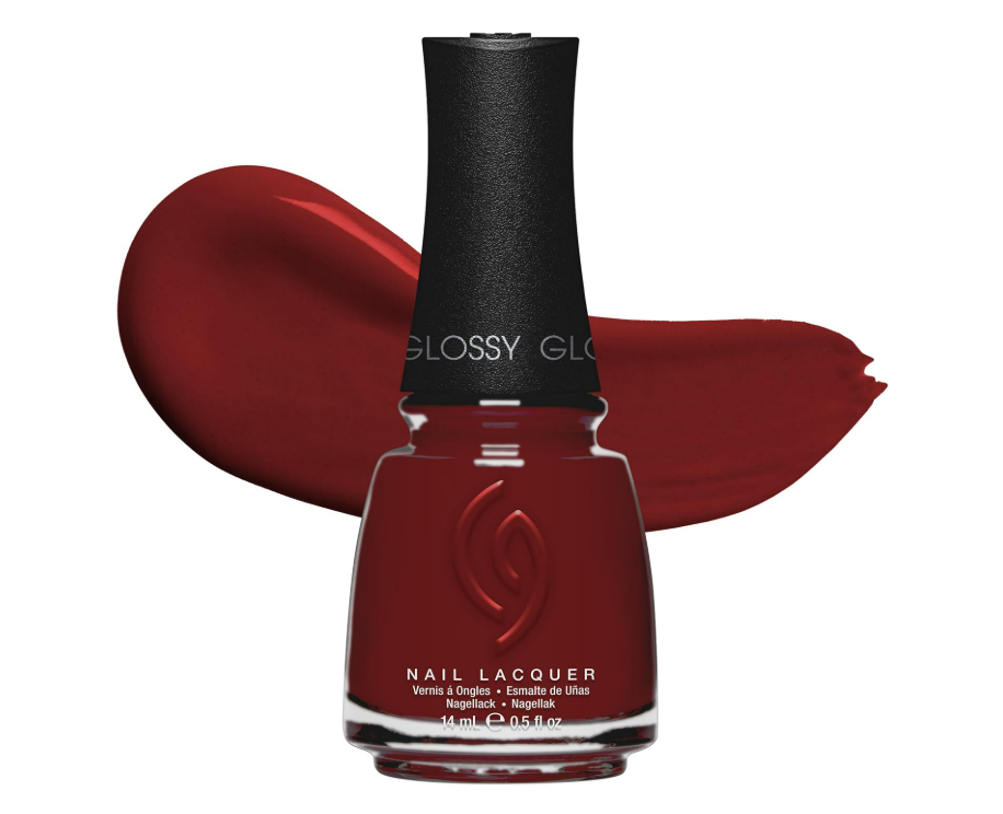 China Glaze CG Nail Lacquer Moonlit Merlot – Deep Berry Red, Quick Dry 0.5 fl oz