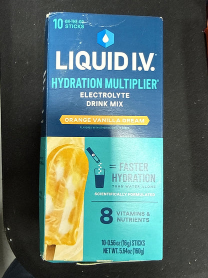 Liquid I.V. Orange Vanilla Dream Hydration Multiplier Electrolyte Mix 10 Sticks