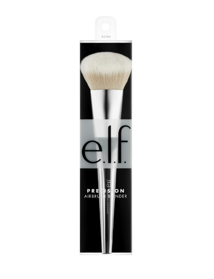 e l f Precision Airbrush Blender Angled Makeup Brush For Applying Liquids Creams Or Powders Creates Sheer Or Full Coverage Vegan Cruelty Free