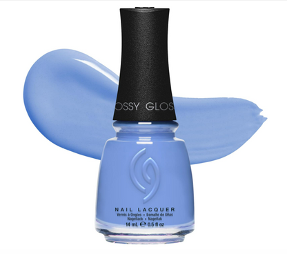 China Glaze CG Nail Lacquer Boho Blues Periwinkle Blue Nail Polish Quick Dry Chip Resistant Glossy Finish for DIY Manicure 0 5 fl oz