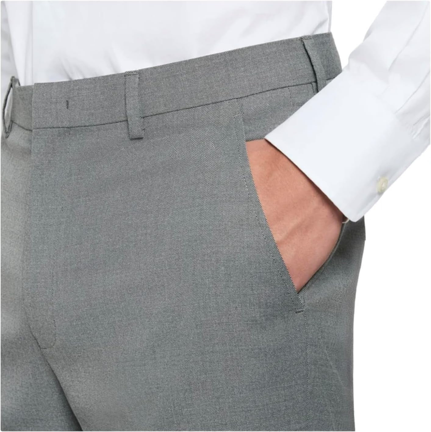 Calvin Klein Men's Wrinkle Resistant Slim Fit Stretch Dress Pant Gray 32x34