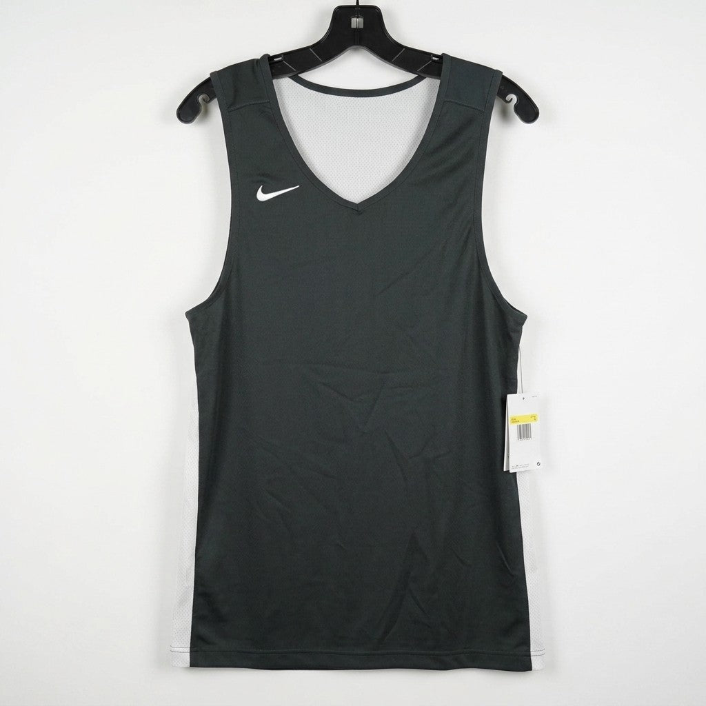 Nike Mens Small Reversible Dri-FIT Tank Top Black White Gym Training Jersey NWT