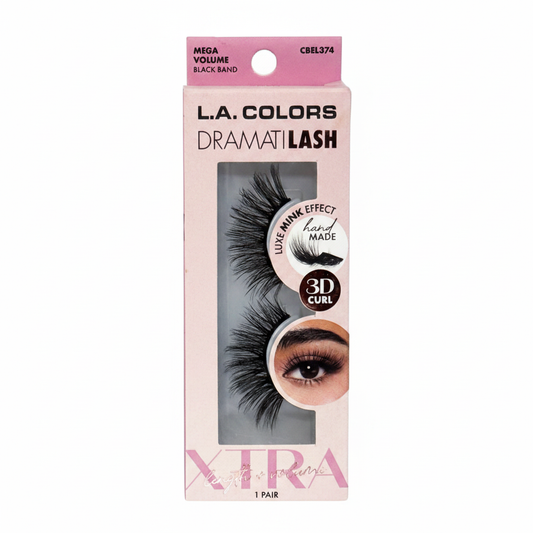 L.A. Colors Dramatilash Mega Volume False Eyelashes Black CBEL374 1 Pair