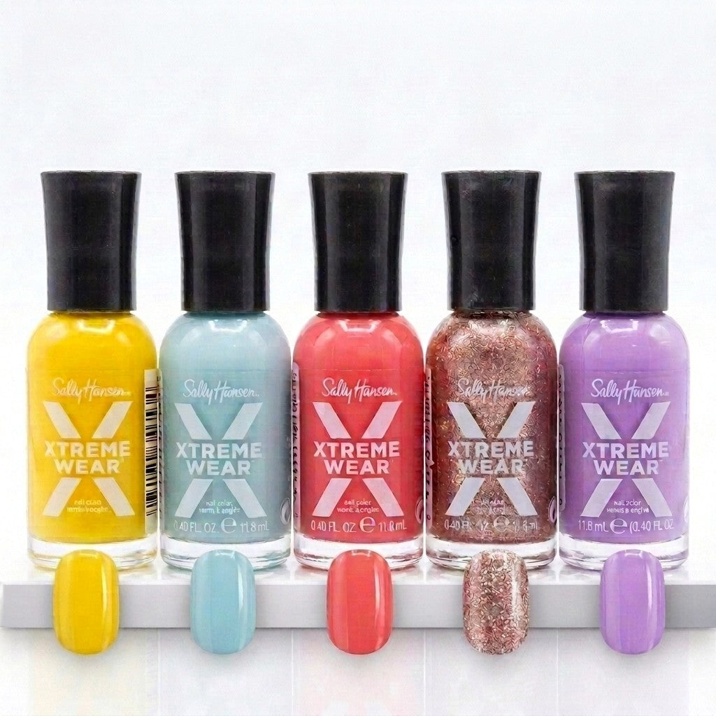 Sally Hansen Xtreme Wear Nail Polish - Chip Resistant - 5 Colors Set