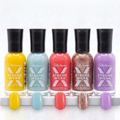 Sally Hansen Xtreme Wear Nail Polish - Chip Resistant - 5 Colors Set