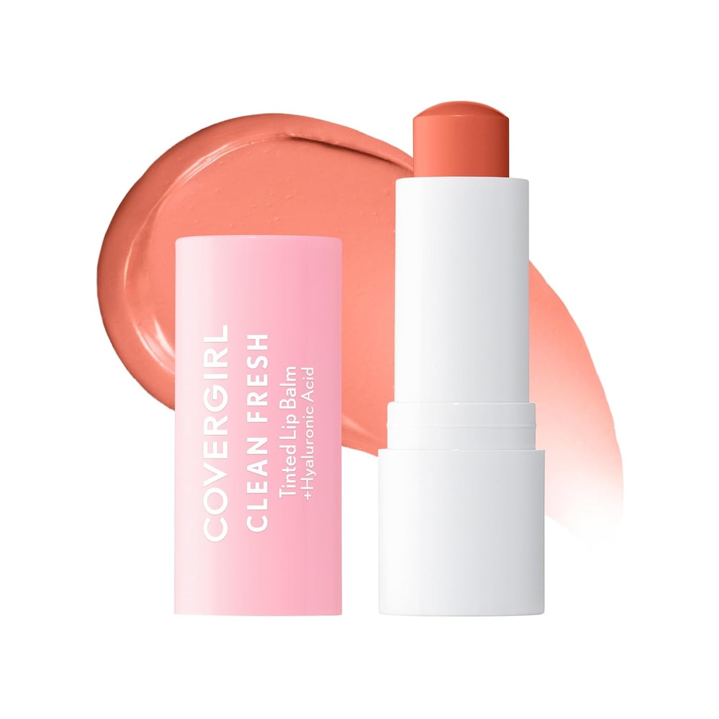 CoverGirl Clean Fresh Tinted Lip Balm, Vegan Formula, Made for Peach, 1 Count