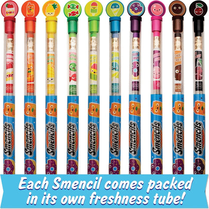 5 Pack Assorted Scented Smencils Graphite Pencils HB #2 Recycled Newspape
