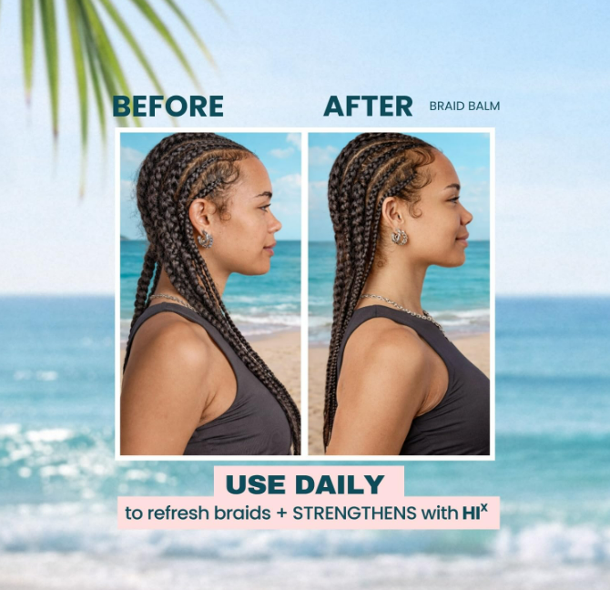 The Beachwaver Co. Braid Balm Pre-Braid Prep - Full Size (4 Fl Oz)  Frizz-Taming