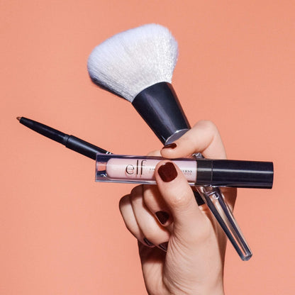 e l f Precision Airbrush Blender Angled Makeup Brush For Applying Liquids Creams Or Powders Creates Sheer Or Full Coverage Vegan Cruelty Free