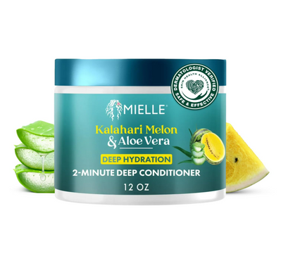 Mielle Kalahari Melon & Aloe Vera 4pc Set Shampoo Conditioner Oil Curl Glaze