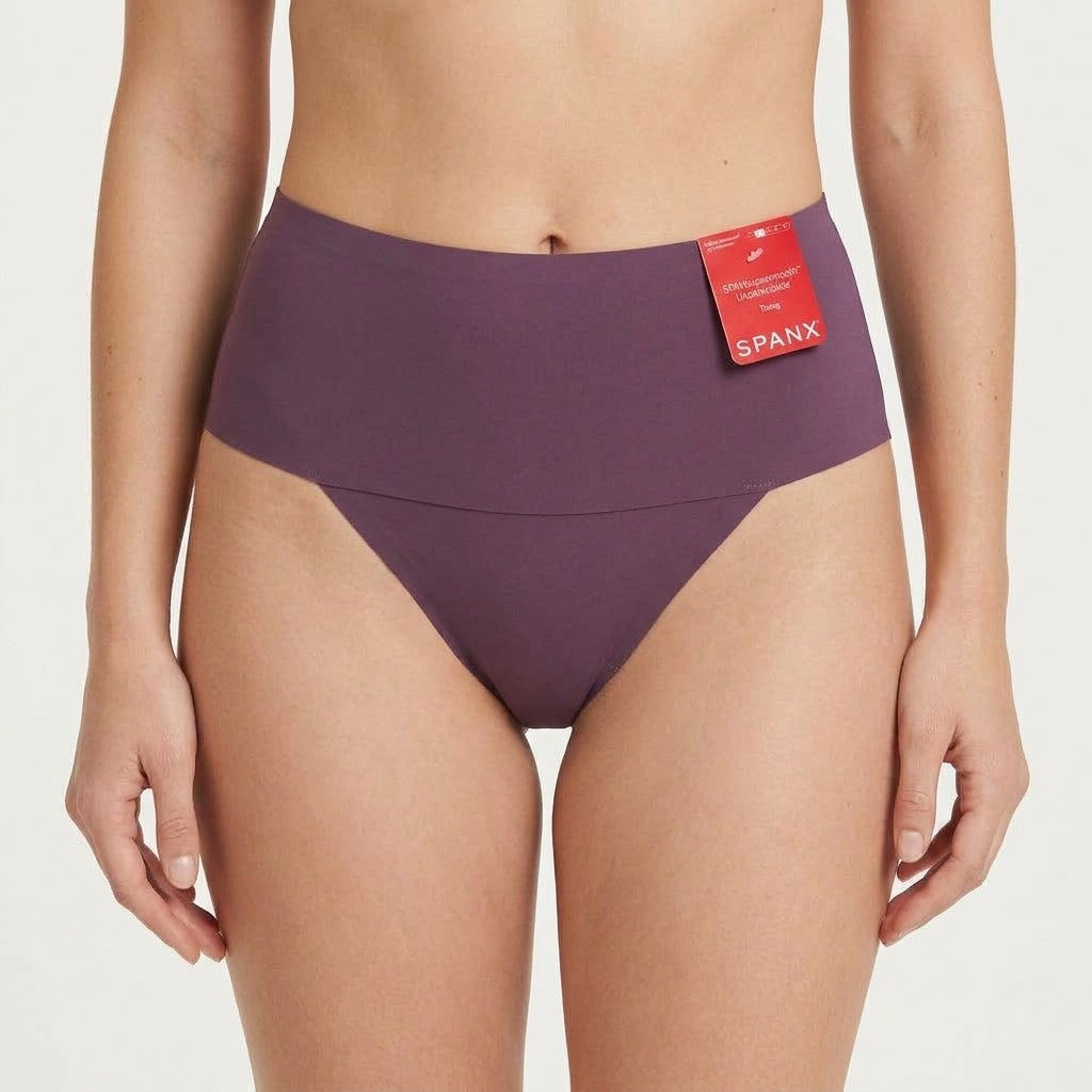 SPANX supersmooth Undie-tectable Thong - Comfortable Core Control - XL - Prune