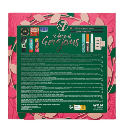 W7 12 Days Of Gorgeous 12 Piece Makeup Gift Set Advent Calendar Cosmetics New