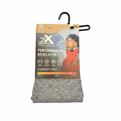 ZeroXposur Mens XXL Everest Pro Heavyweight Thermal Baselayer Pants Charcoal