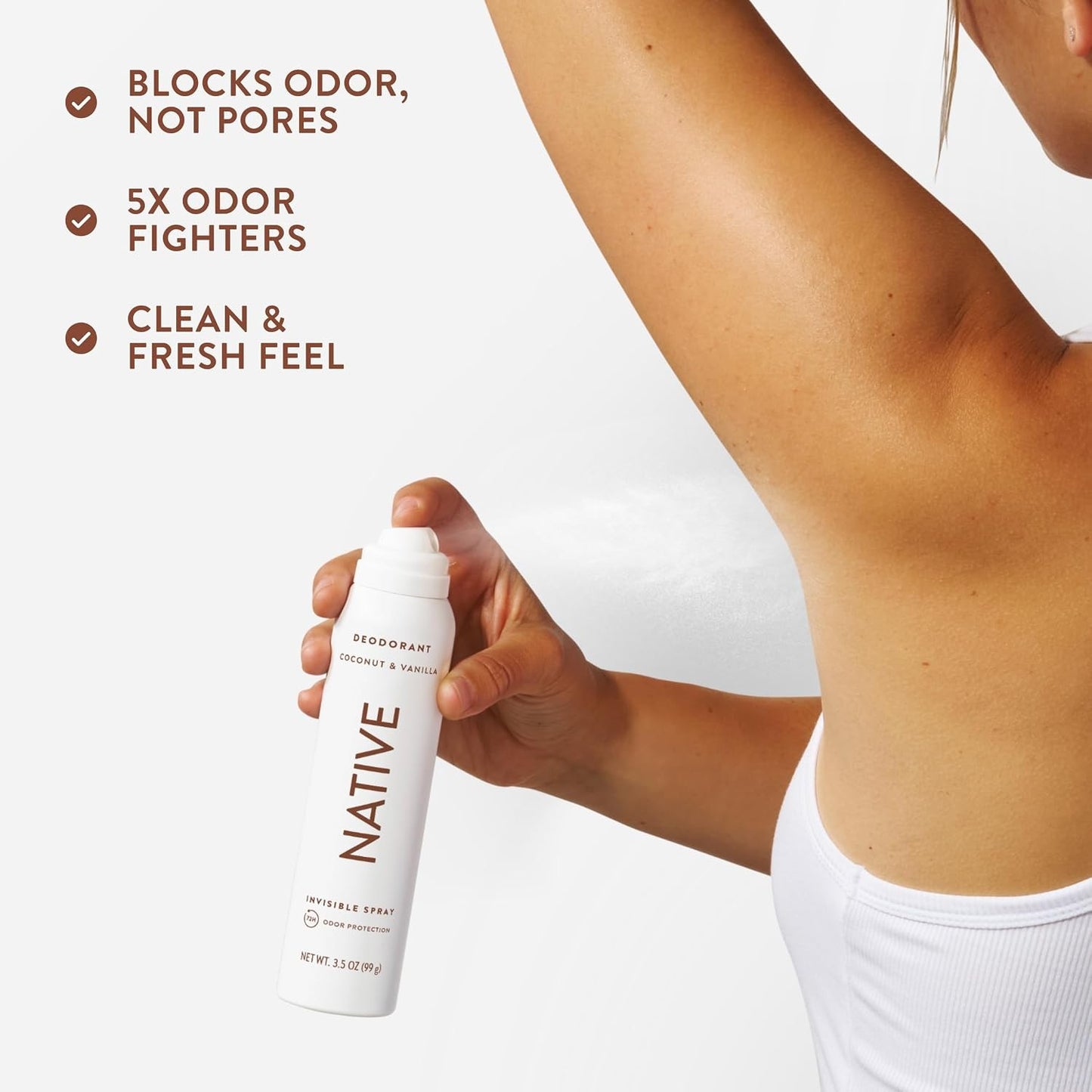 Native Deodorant & Body Spray, Coconut & Vanilla, Quick Drying, 3.5 oz