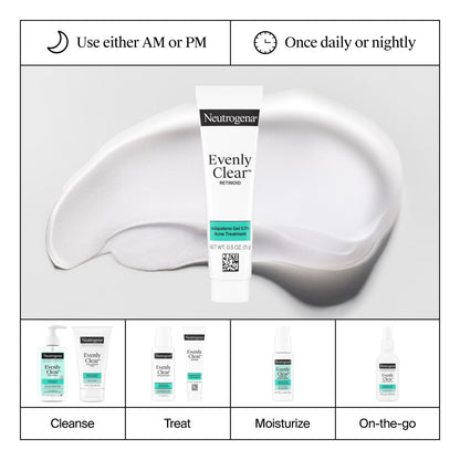 Neutrogena Evenly Clear Retinoid, Adapalene Gel 0.1%, 0.5 oz
