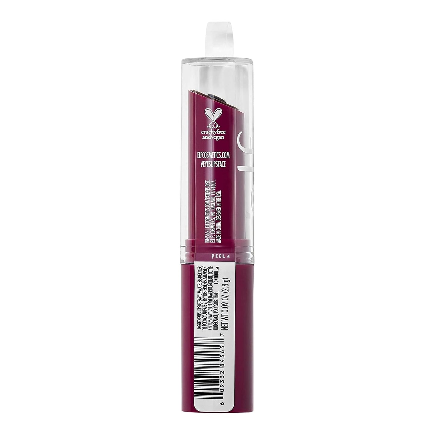 e l f Hydrating Core Lip Shine with Shea Butter Vitamin E Tinted Lip Balm for Smooth Glossy Finish Long Lasting Moisture Ecstatic Deep Berry