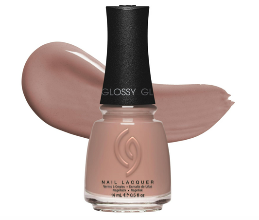 China Glaze CG Nail Lacquer Bare Attack Dark Nude Nail Polish Quick Dry Chip Resistant Glossy Finish for Salon DIY Manicure 0 5 fl oz