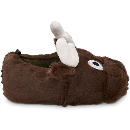 Carter's Toddler Boy Brown Moose Plush Slippers House Shoes Size XS 3-4