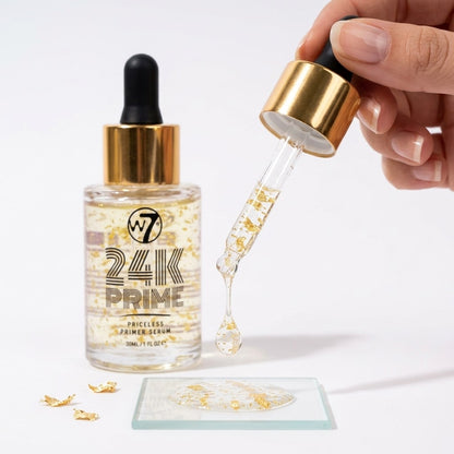 W7 24K Prime Priceless Gold Primer Serum Radiant Hydrating Makeup Base 1oz 30ml