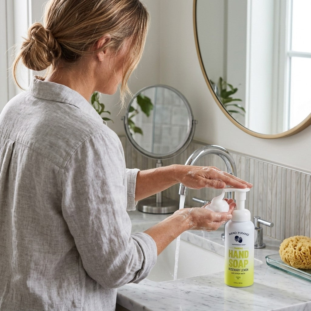 Hand In Hand Rosemary Lemon Foaming Hand Soap 8.5oz Aloe & Birch Water 2 Pack