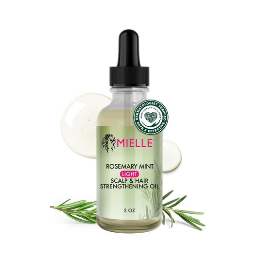 Mielle Organics Rosemary & Mint Light Hair Oil, Split Ends & Dry Scalp Treatment 2 Fl oz