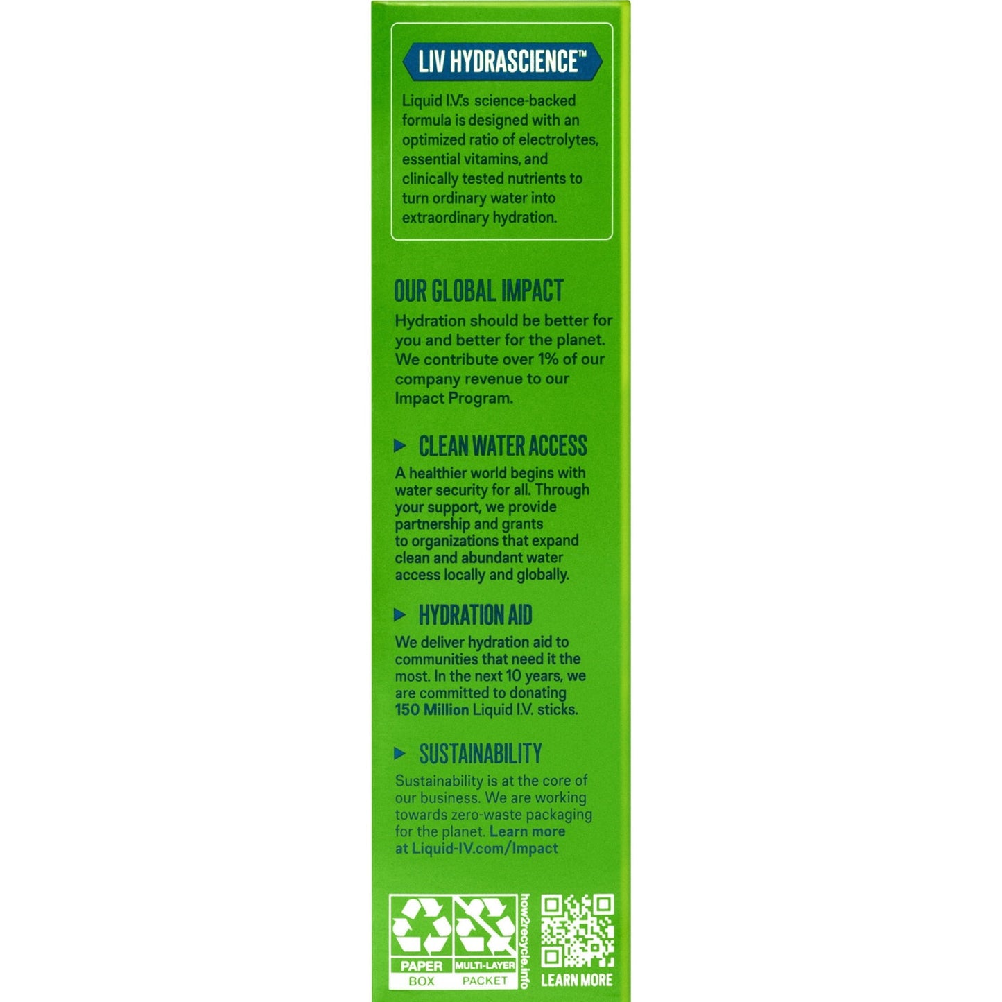 Liquid I.V.® Strawberry Kiwi Sugar-Free Hydration Multiplier® 4 Pack 24 Sticks