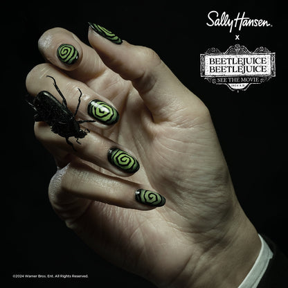 Sally Hansen Miracle Gel Beetlejuice 934 The Afterlife Black Nail Polish 0.5oz