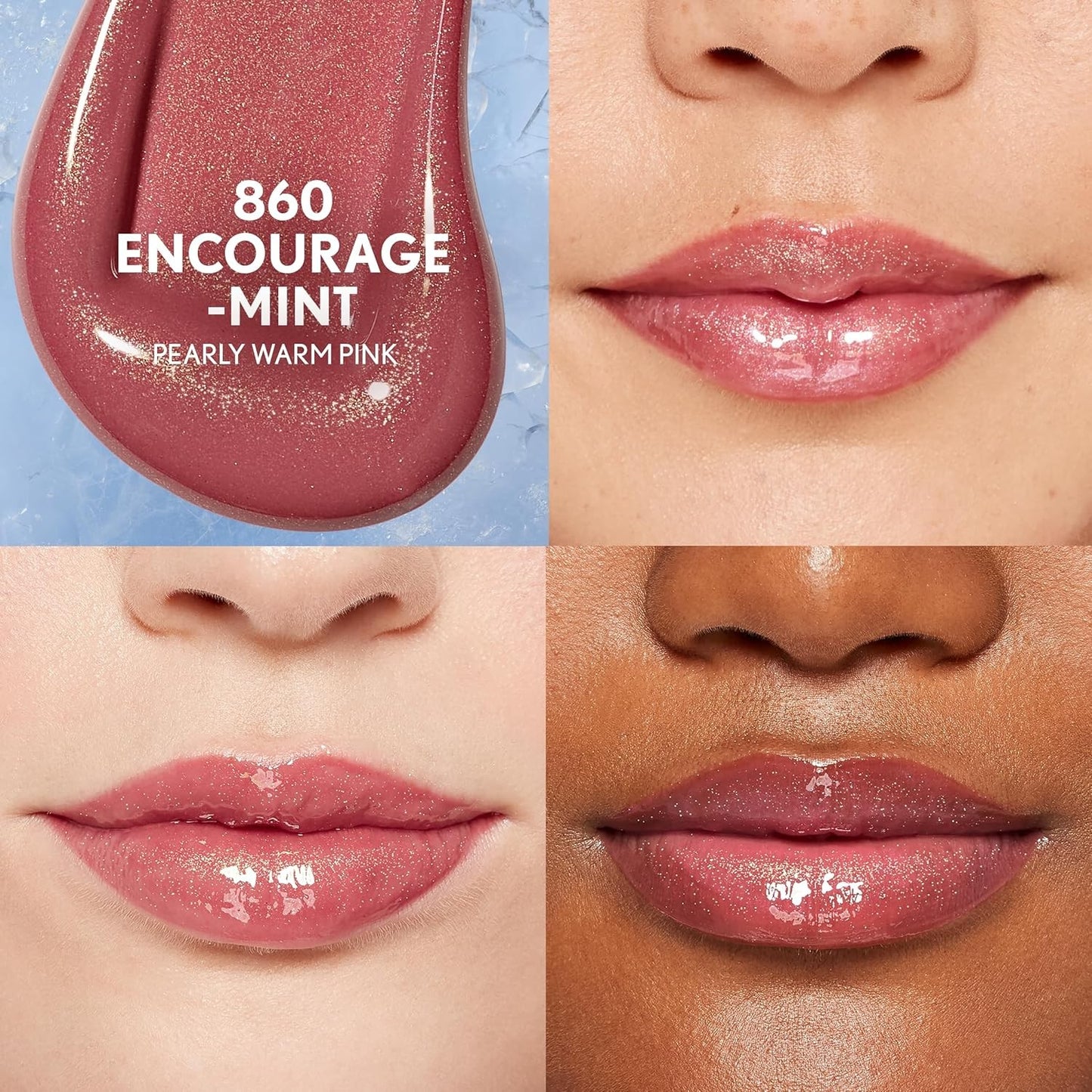 Covergirl Clean Fresh Yummy Plumper Lip Gloss, 860 Encourage-Mint, Shiny, Vegan