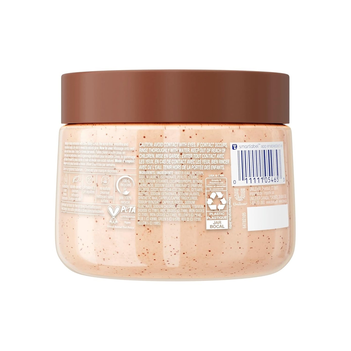 2 Pack Dove Exfoliating Body Polish Brown Sugar & Coconut Butter Scrub 15 oz