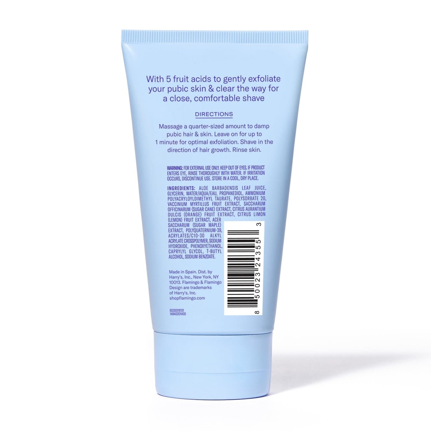 Flamingo Pubic Exfoliating Shave Gel for Women, 5 fl oz
