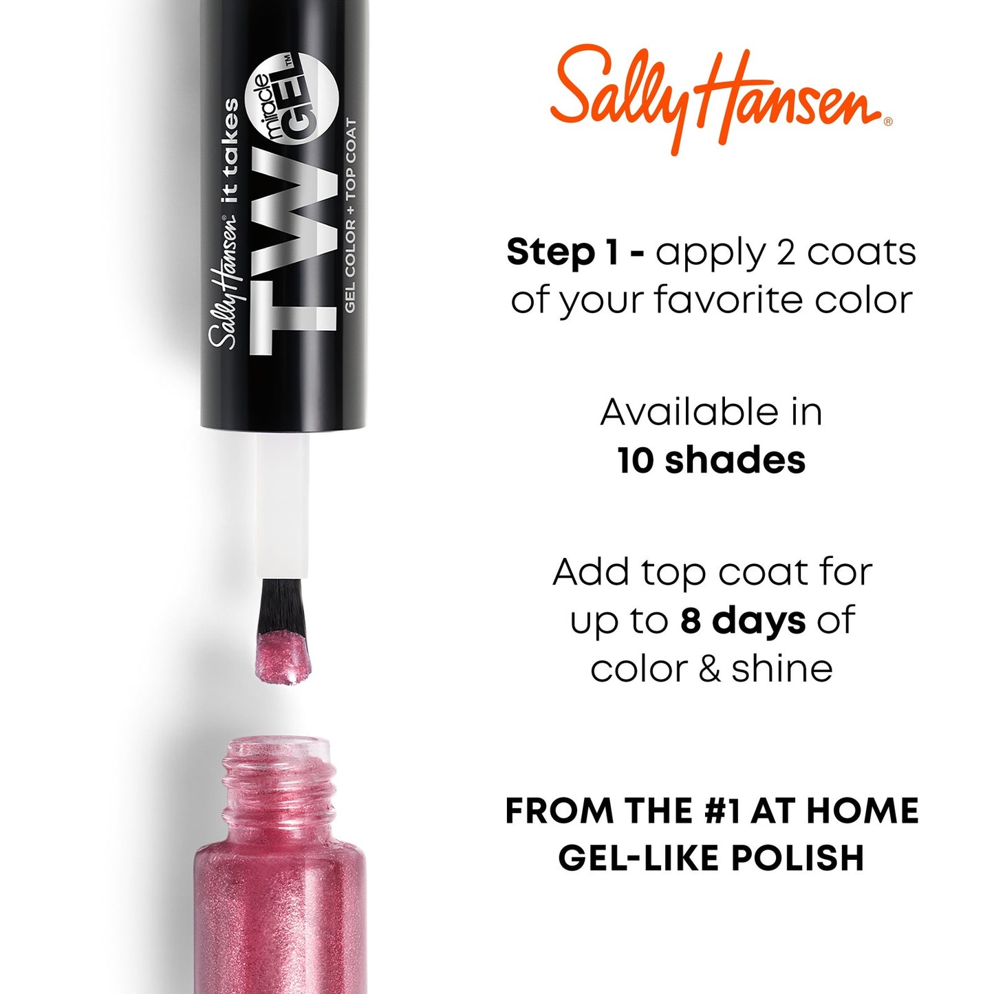 Sally Hansen Miracle Gel Nail Polish, It Takes Two, 930 Saturn It Up!