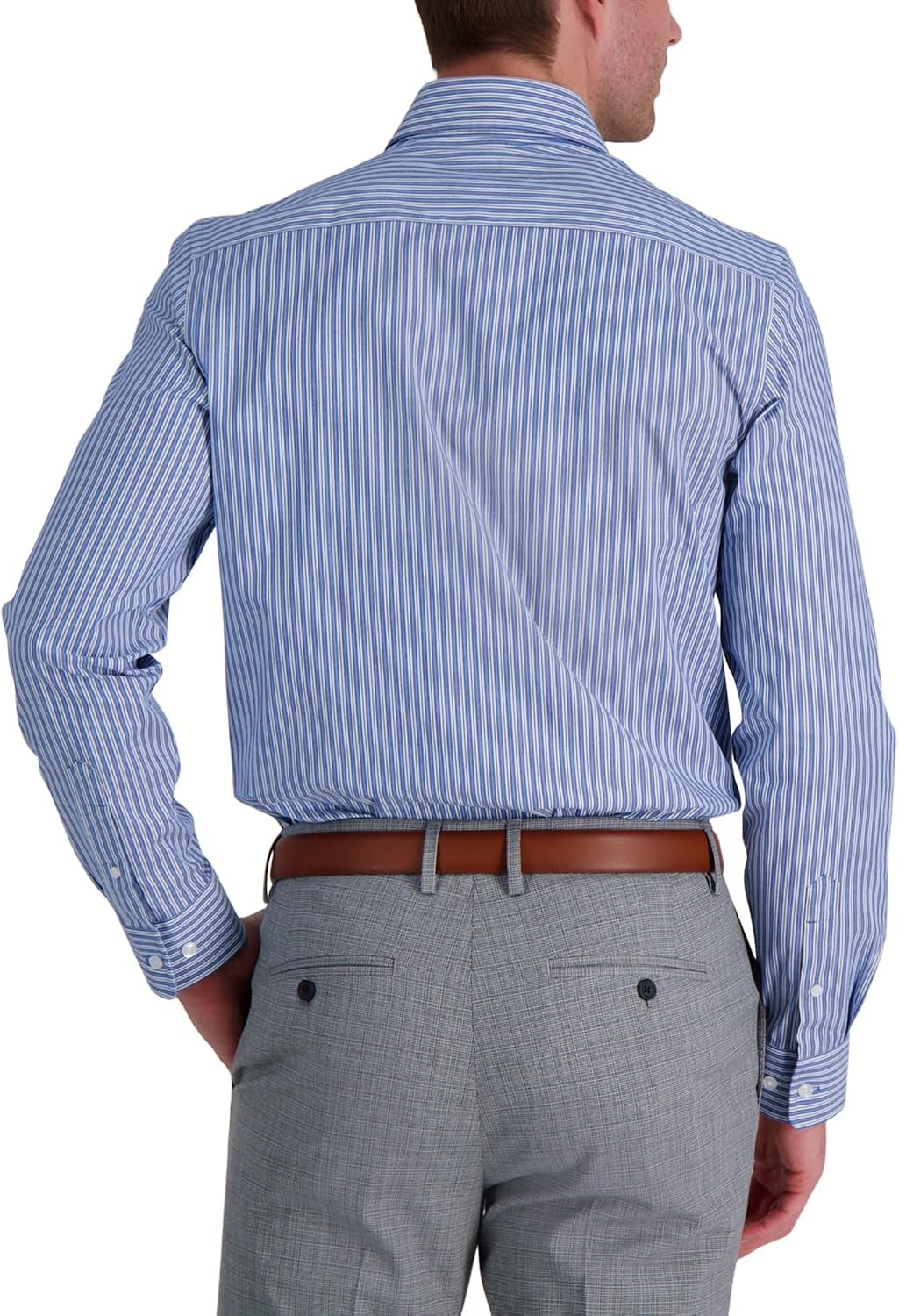 Haggar Mens Haggar Men's Premium Comfort Slim Fit Wrinkle Resistant Dress Shirt 17-17.5 34-35