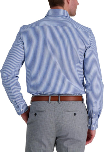 Haggar Mens Haggar Men's Premium Comfort Slim Fit Wrinkle Resistant Dress Shirt 17-17.5 34-35