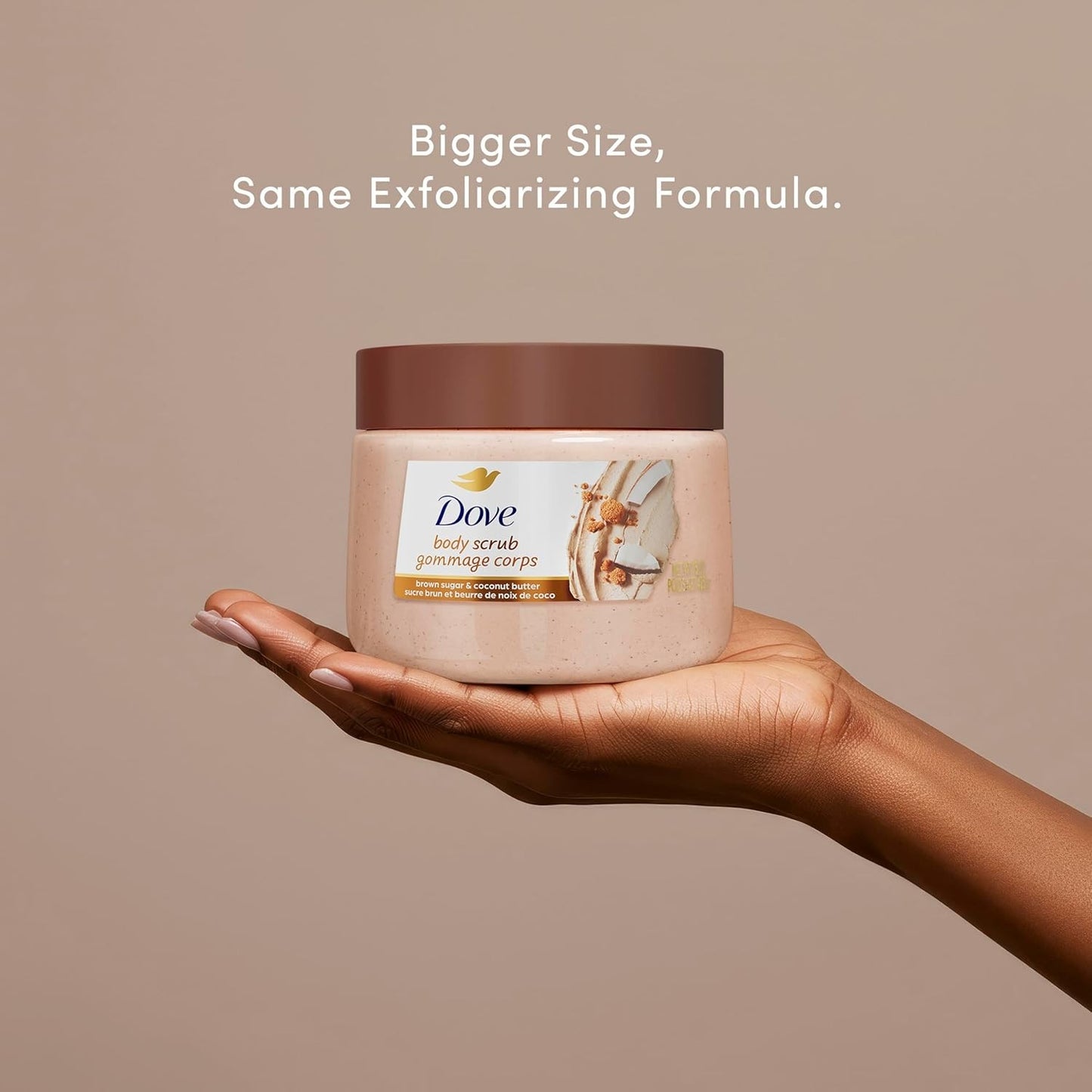 2 Pack Dove Exfoliating Body Polish Brown Sugar & Coconut Butter Scrub 15 oz