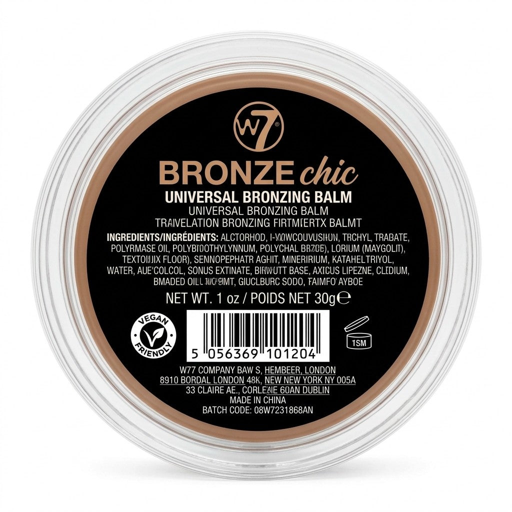 W7 Bronze Chic Universal Bronzing Balm - Cream Face Bronzer Sun-Kissed Glow