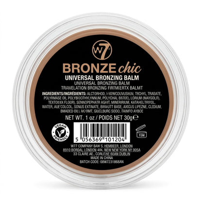 W7 Bronze Chic Universal Bronzing Balm - Cream Face Bronzer Sun-Kissed Glow