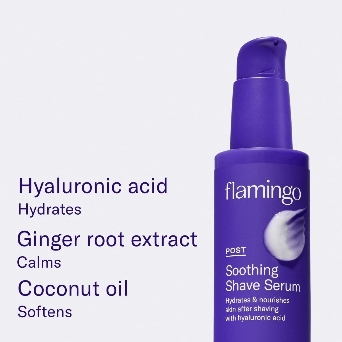 2 Pack Flamingo Women's Post-Shave Soothing Body Serum Coconut Lavender 5 oz