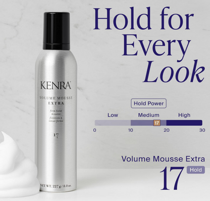 Kenra Volume Mousse Extra 17 | Firm Hold Mousse | Non-drying, Non-flaking 8 floz