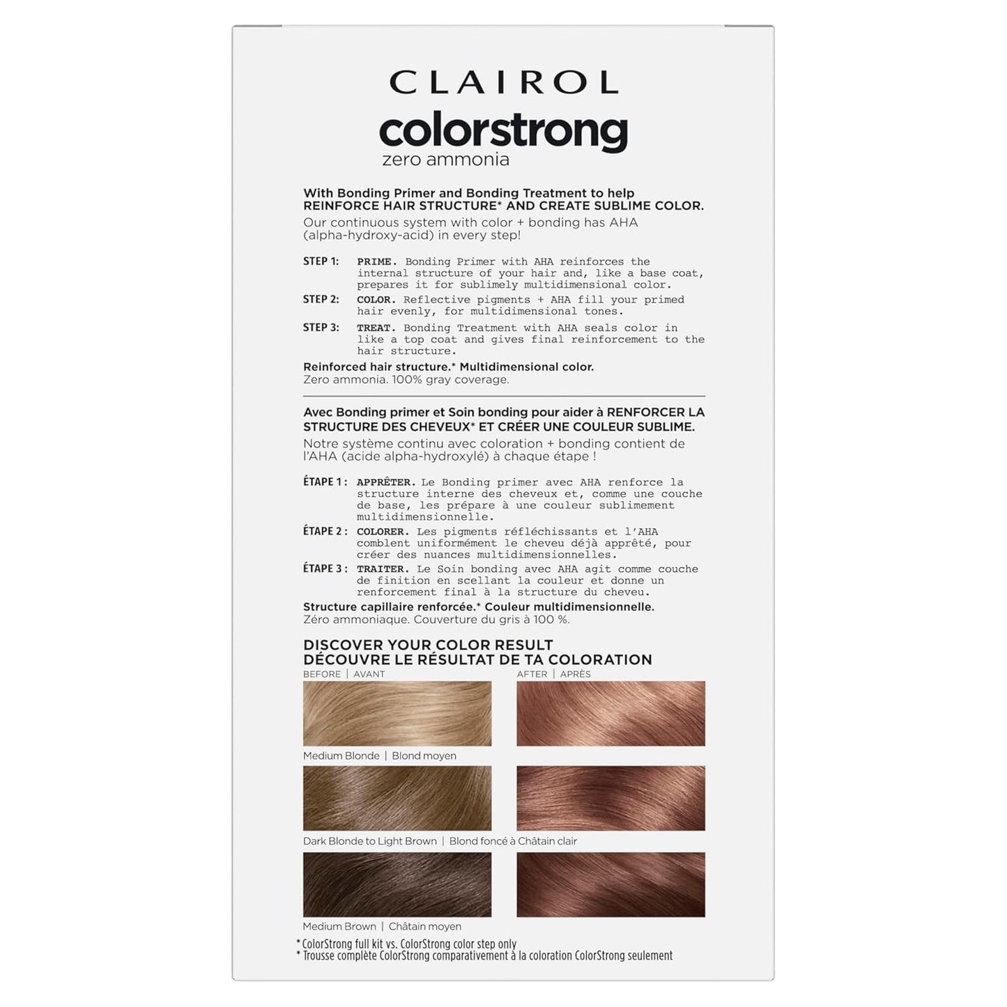 Clairol ColorStrong Permanent Hair Dye Ammonia-Free, 8.63 Sunset Rose, 1 Pk