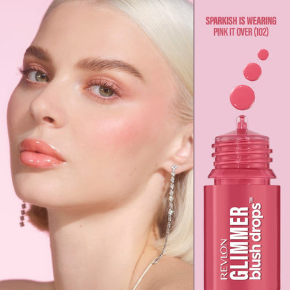 2 Pack Revlon Glimmer Blush Drops Liquid Cheek Blush 102 Pink It Over 0.32oz