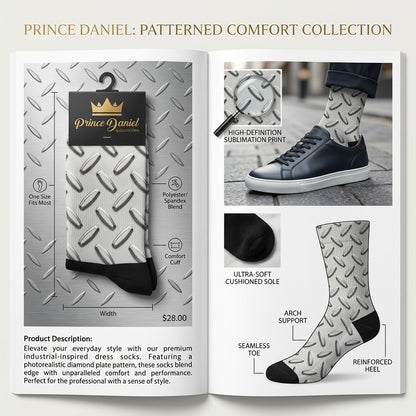 Prince Daniel Men’s Compression Socks Silver Shoe 8-13 8-15 mmHg