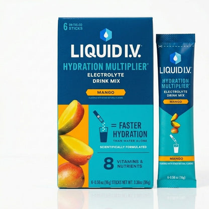Liquid I.V. Mango Sugar-Free Hydration Multiplier Electrolyte Drink Mix 6 Pack