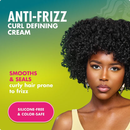 Mielle Organics Avocado & Tamanu Anti-Frizz Curl Cream for Textured Hair, 12 oz