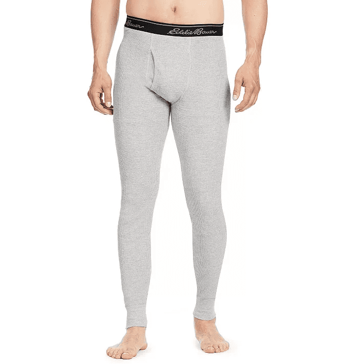Men's Eddie Bauer Baselayer Cotton Waffle Pants, Size: Medium, Grey