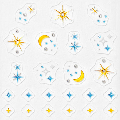 Sally Hansen Salon Effects Nail Accents, Celestial Eclipse, Nail Art Decals, Easy to Use, No Commitment, Use On Nail Polish or Bare Nails, Mix and Match