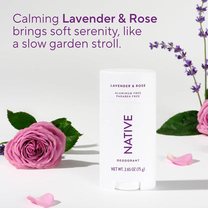 Native Deodorant Contains Naturally Derived Ingredients, Lavender & Rose 2.65oz