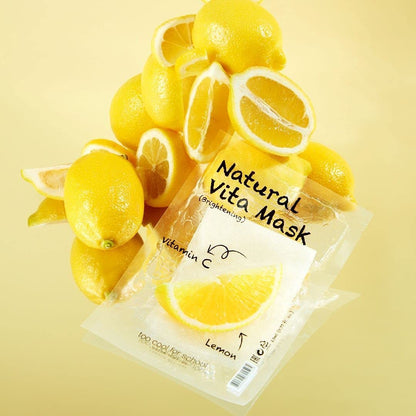 Too Cool For School Natural Vita Mask Brightening Vitamin C & Lemon Lot of 4