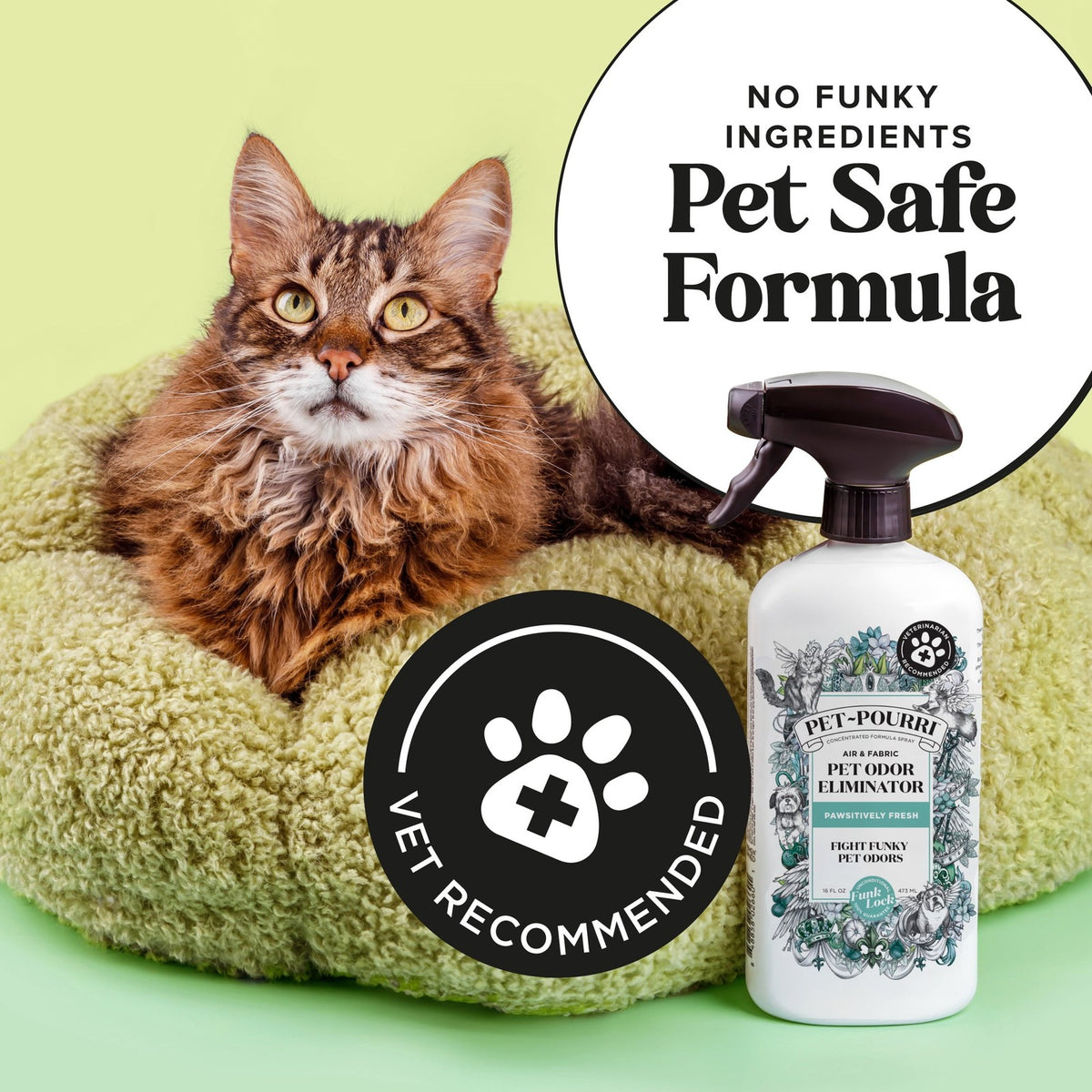Pet-Pourri Air & Fabric Pet Odor Eliminator Spray Pawsitively Fresh 16oz 2 Pack