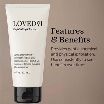 Loved01 Face & Body Exfoliating Cleanser, John Legend Skincare, Hydrating 6 oz